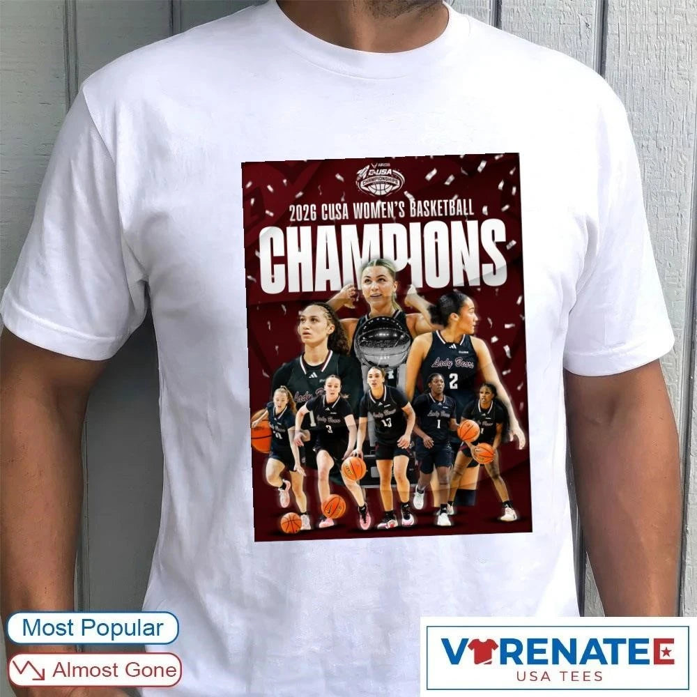 Official 2026 Conference USA Women’s Basketball Champions Missouri State Lady Bears Poster T-Shirt