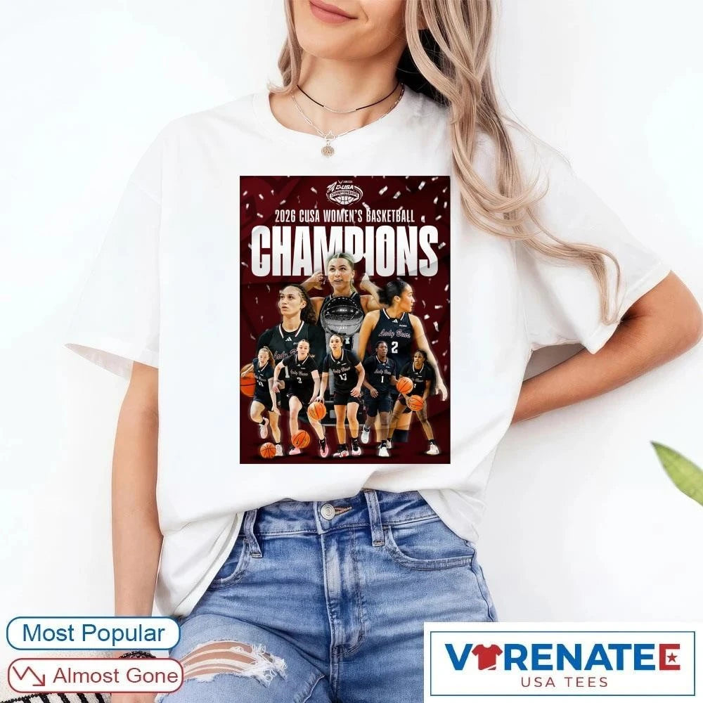 Official 2026 Conference USA Women’s Basketball Champions Missouri State Lady Bears Poster T-Shirt