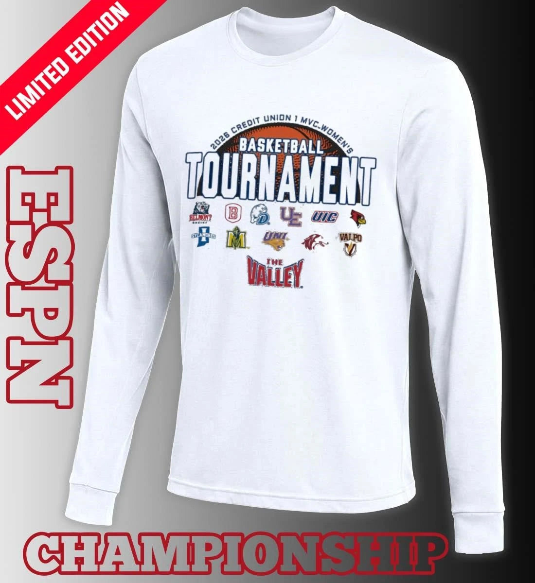 Official 2026 Credit Union 1 MVC Women’s Basketball Championship Shirt