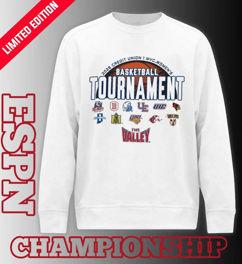 Official 2026 Credit Union 1 MVC Women’s Basketball Championship Shirt