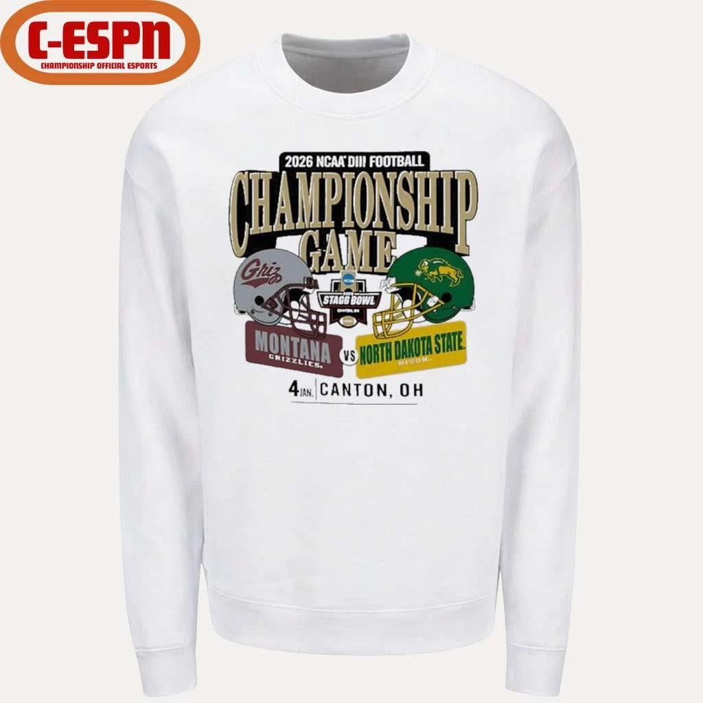Official 2026 Division III Football Championship Game 2 Teams Matchup Shirt