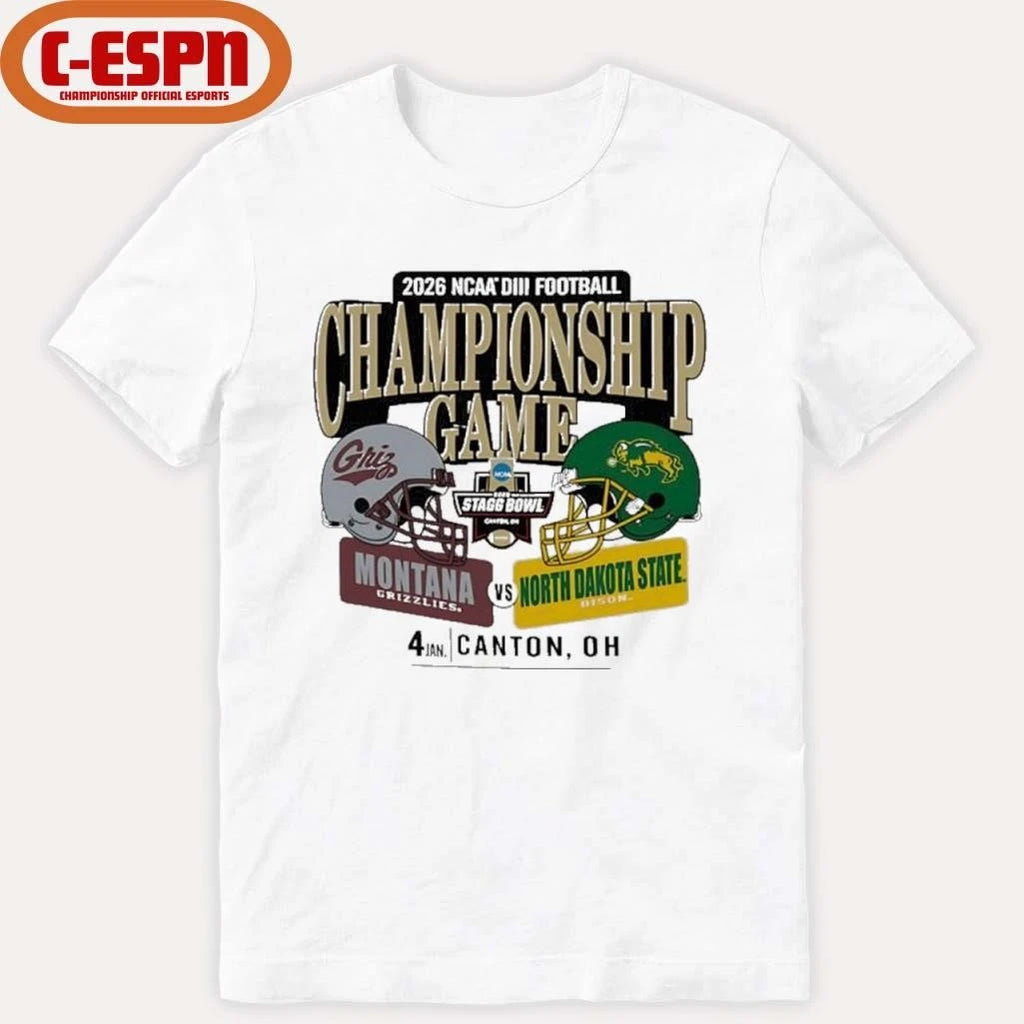 Official 2026 Division III Football Championship Game 2 Teams Matchup Shirt