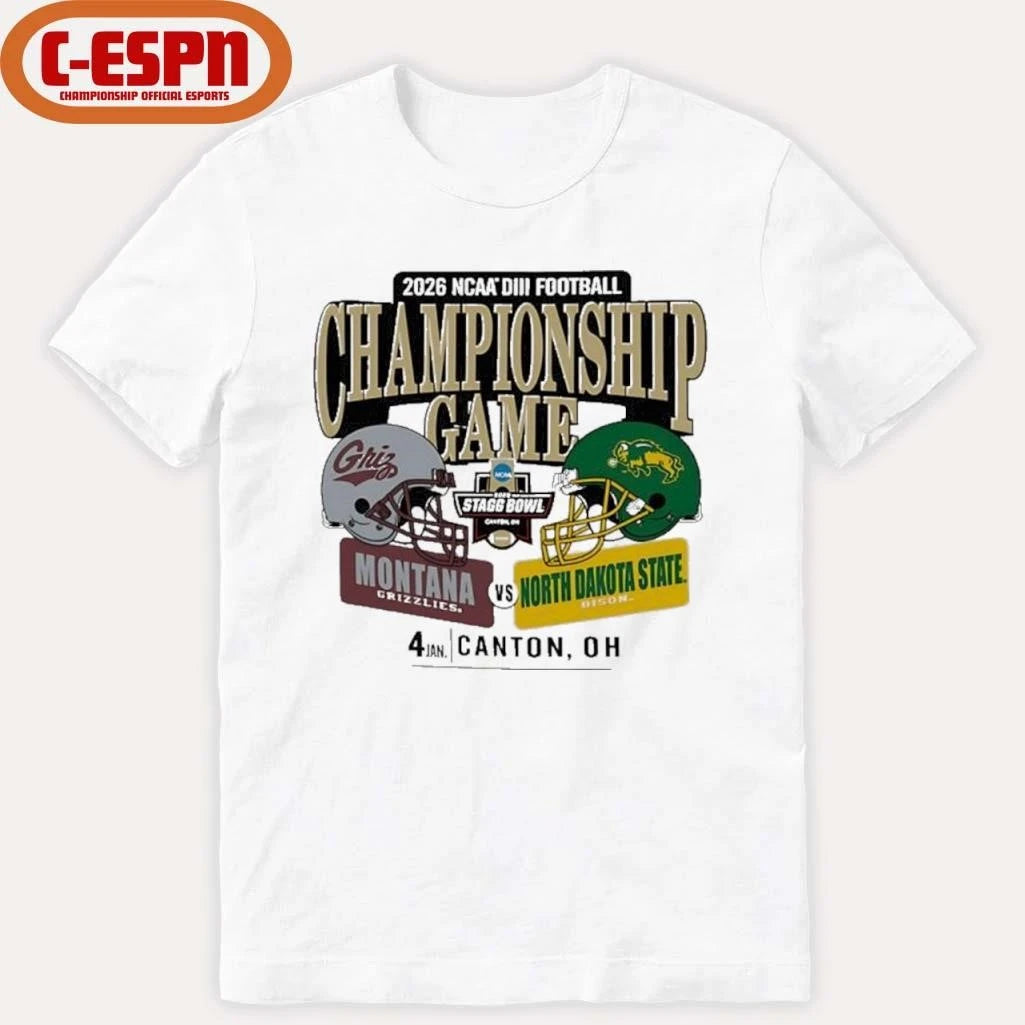 Official 2026 Division III Football Championship Game 2 Teams Matchup Shirt