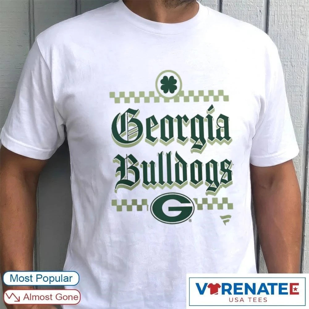 Official 2026 Georgia Bulldogs St. Patrick’s Day Lucky Logo T-Shirt