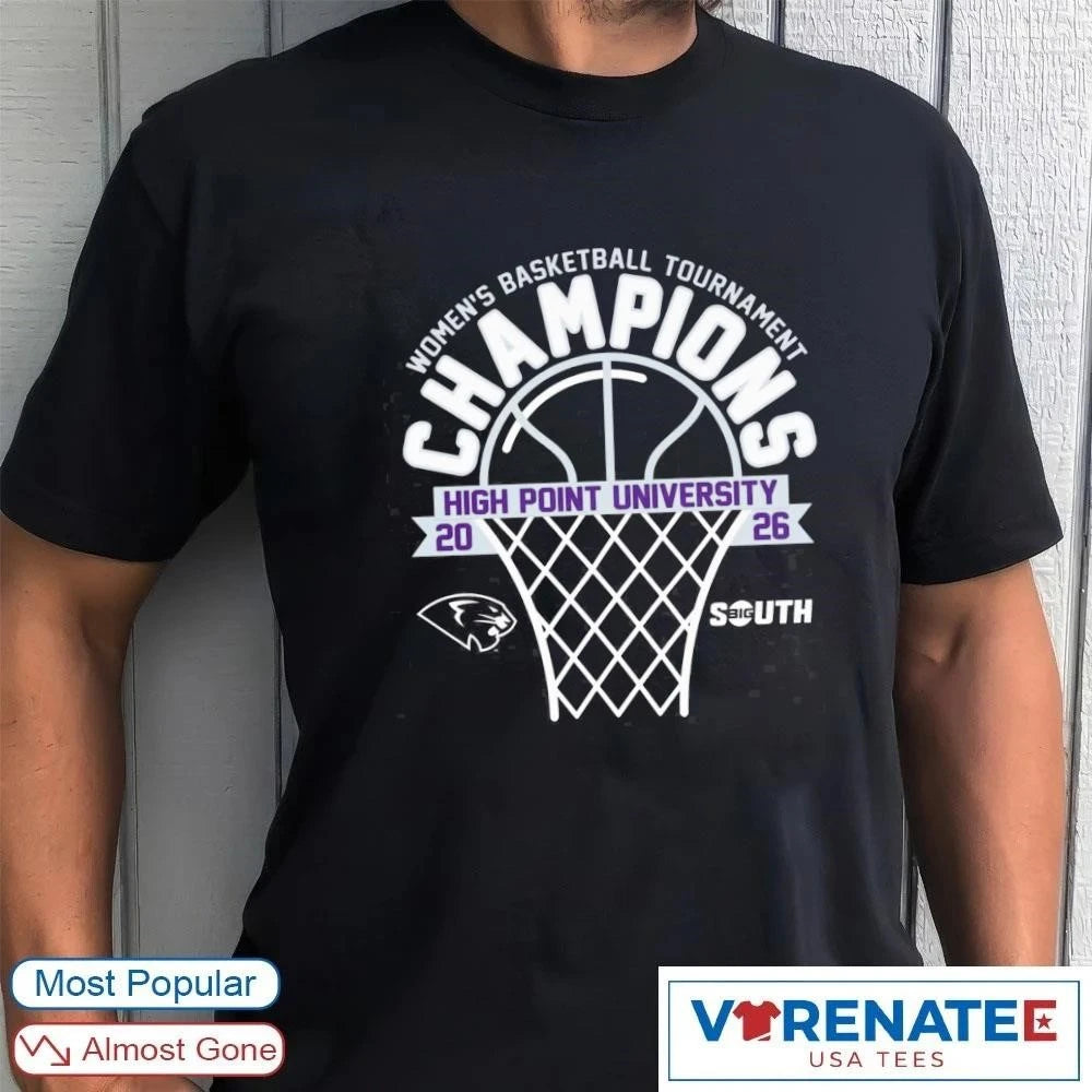 Official 2026 High Point University Panthers Big South Women’s Basketball Tournament Champions T-Shirt for fans