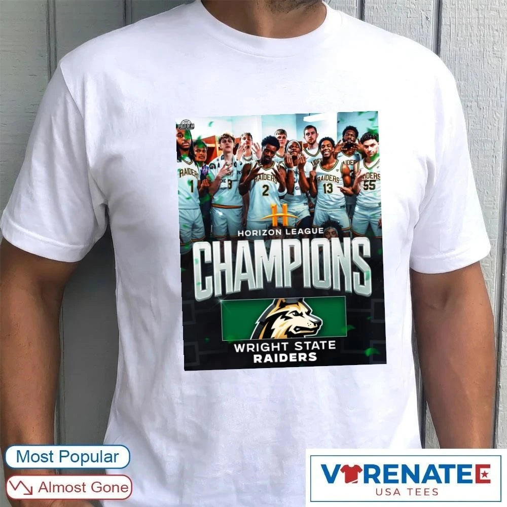 Official 2026 Horizon League Champions Wright State Raiders Poster T-Shirt