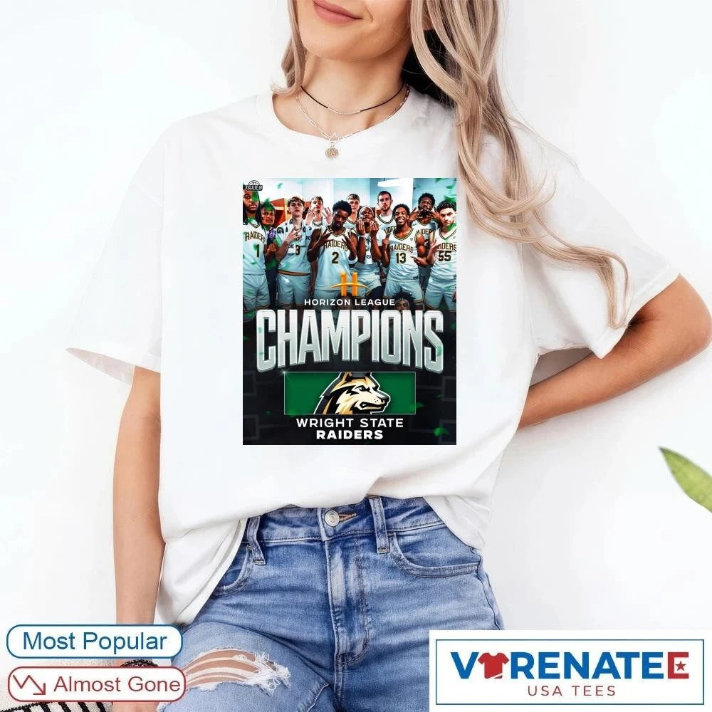 Official 2026 Horizon League Champions Wright State Raiders Poster T-Shirt