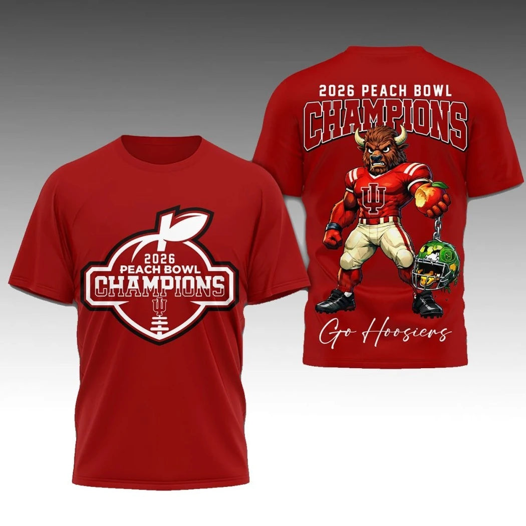 Official 2026 Iu Hoosiers Football Chick-fil-a Peach Bowl Champions Shirt