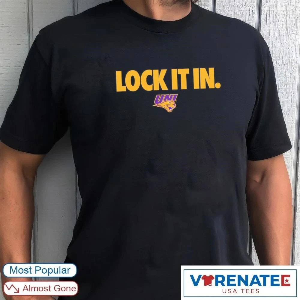 Official 2026 Lock It In Northern Iowa Panthers Men’s Basketball T-Shirt