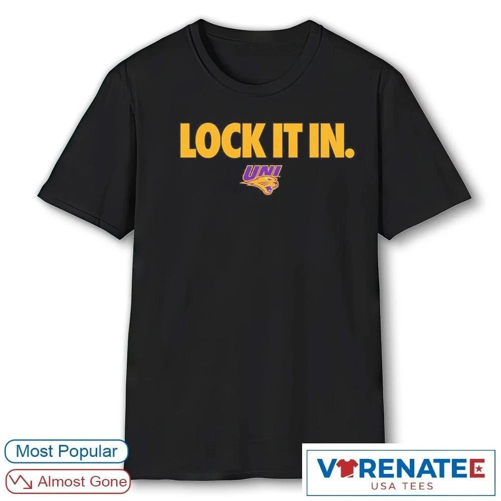 Official 2026 Lock It In Northern Iowa Panthers Men’s Basketball T-Shirt