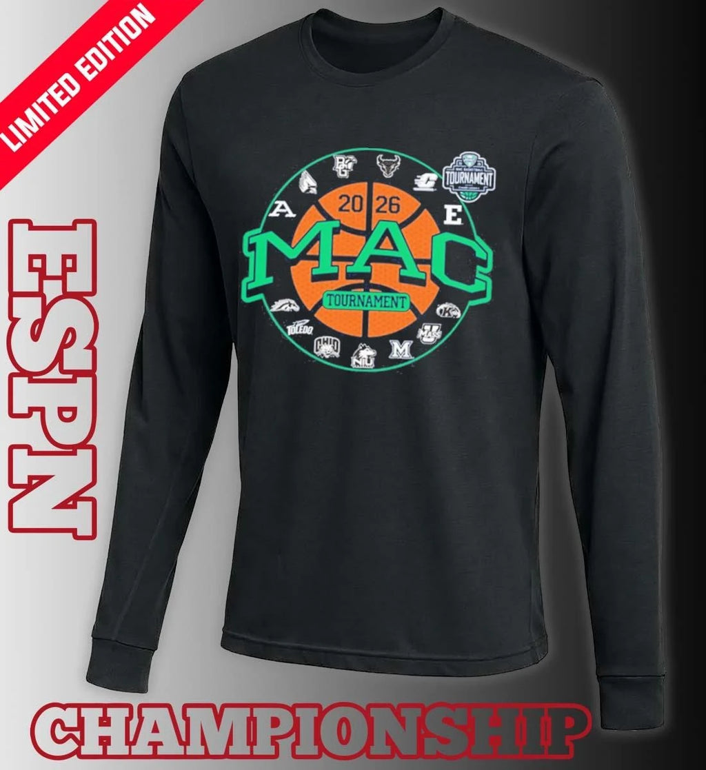 Official 2026 MAC Men’s Basketball Tournament Team Logo Shirt
