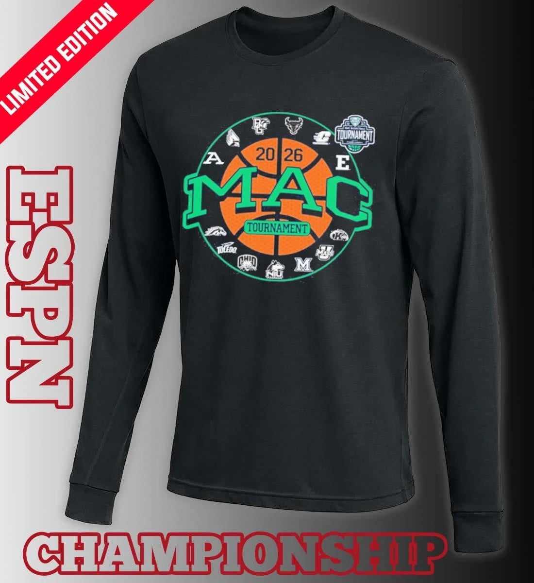 Official 2026 MAC Men’s Basketball Tournament Team Logo Shirt