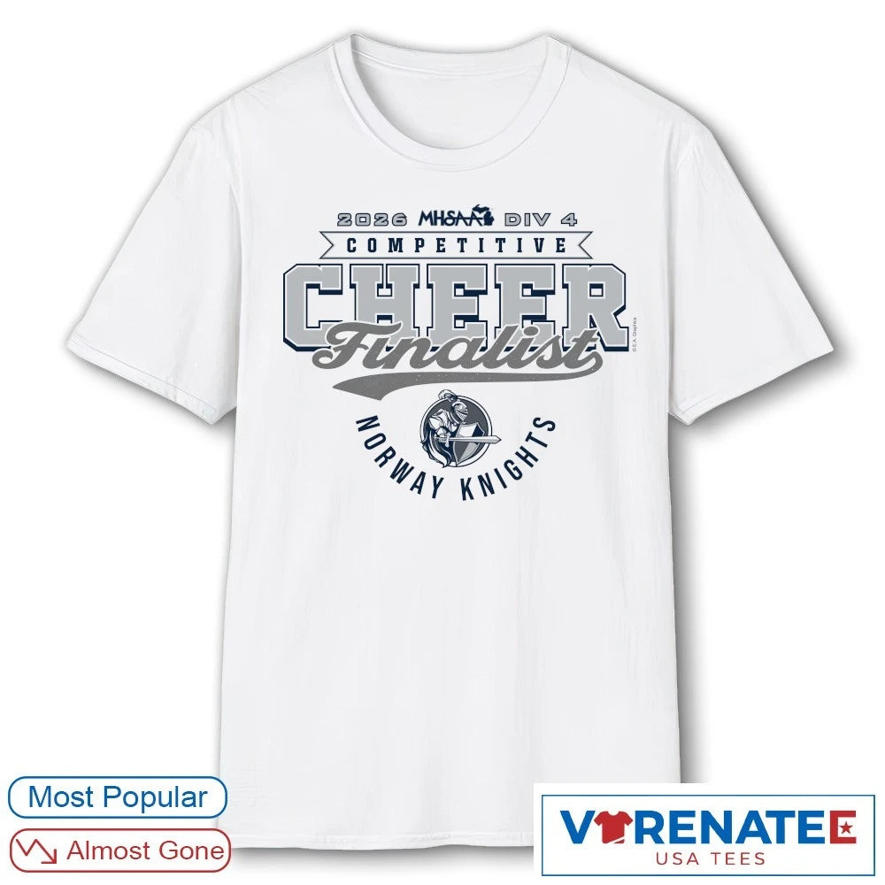 Official 2026 MHSAA Competitive Cheer D1 Finalist Norway Knights T-Shirt