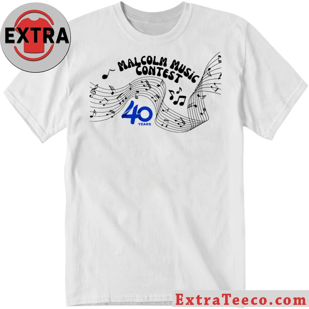 Official 2026 Malcolm Music Contest 40 Years Logo T-shirt