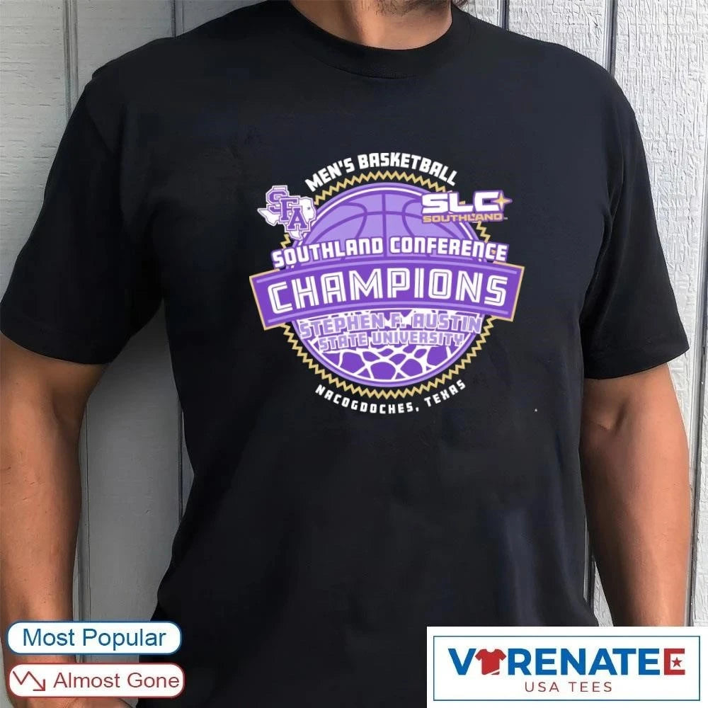 Official 2026 Men’s Basketball SLC Southland Conference Champs Nacogdoches Texas T-Shirt