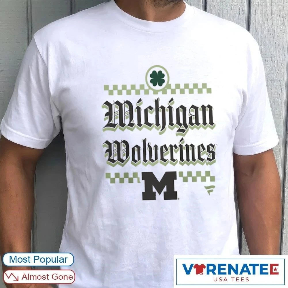 Official 2026 Michigan Wolverines St. Patrick’s Day Lucky Logo T-Shirt