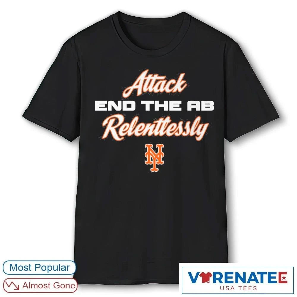 Official 2026 Mike Tyson Mets Attack End The AB Relentlessly T-Shirt