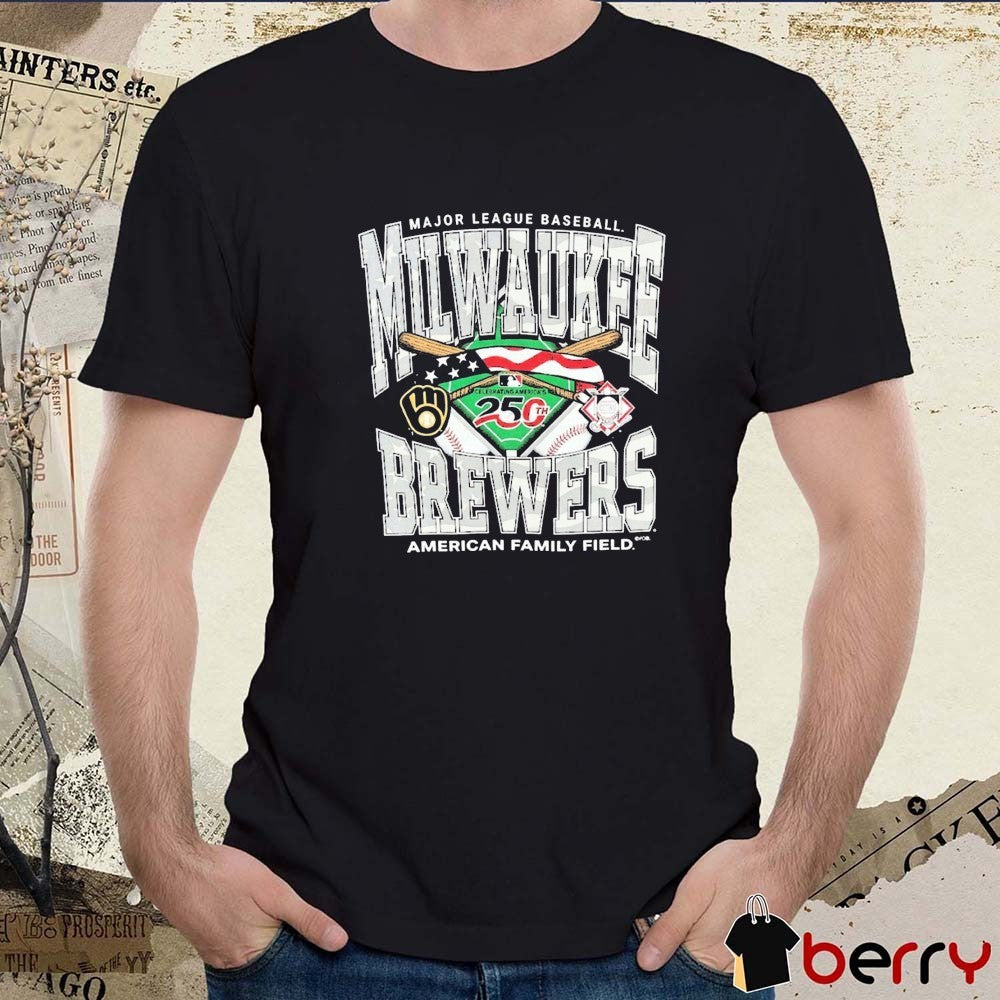 2026 Milwaukee Brewers MLB Celebrating America 250 American Family Field t-shirt