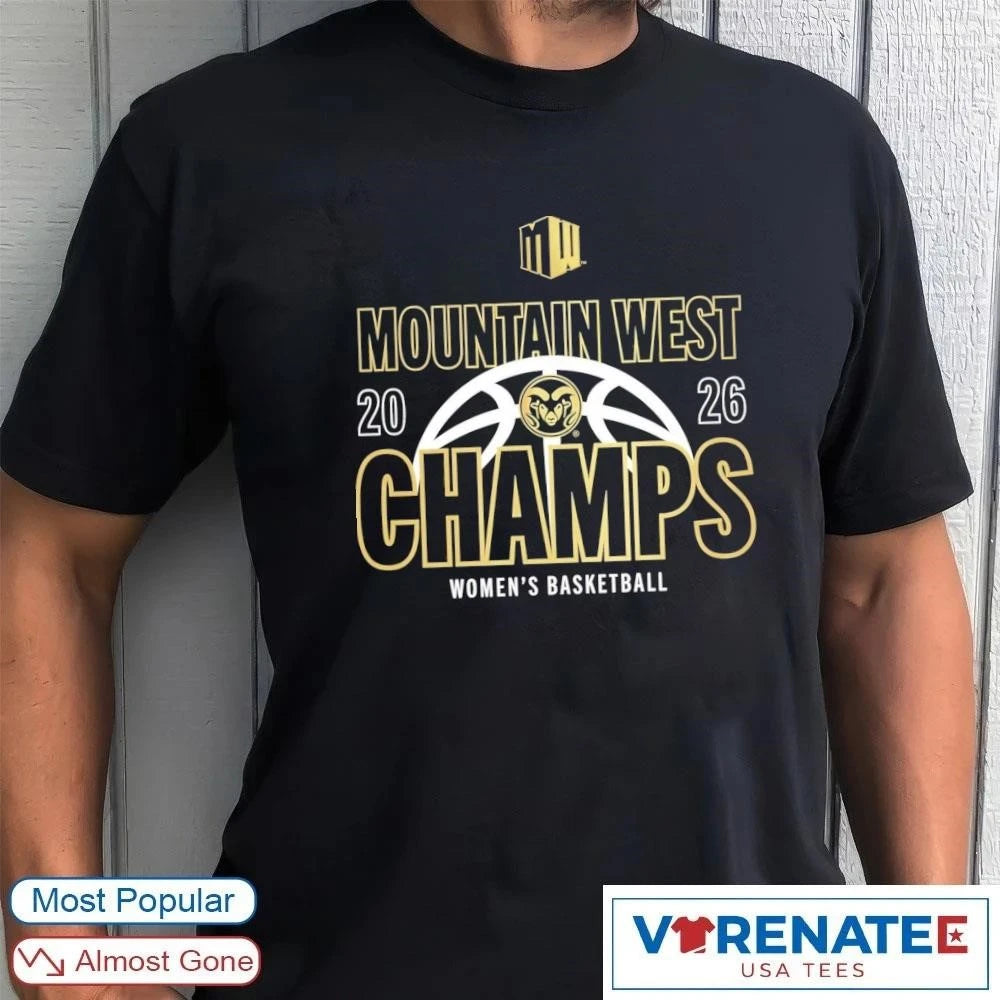 Official 2026 Mountain West Tournament Women’s Basketball Champion Colorado State Rams T-Shirt