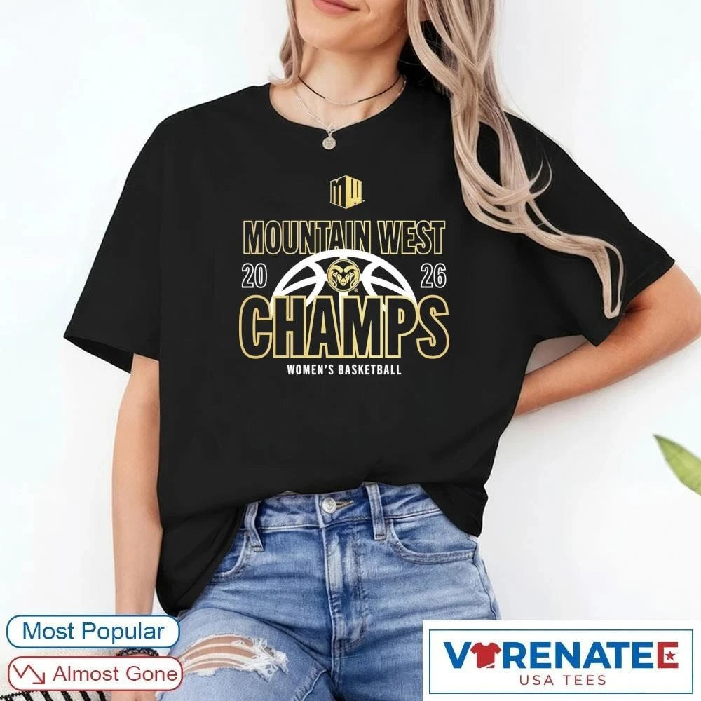 Official 2026 Mountain West Tournament Women’s Basketball Champion Colorado State Rams T-Shirt