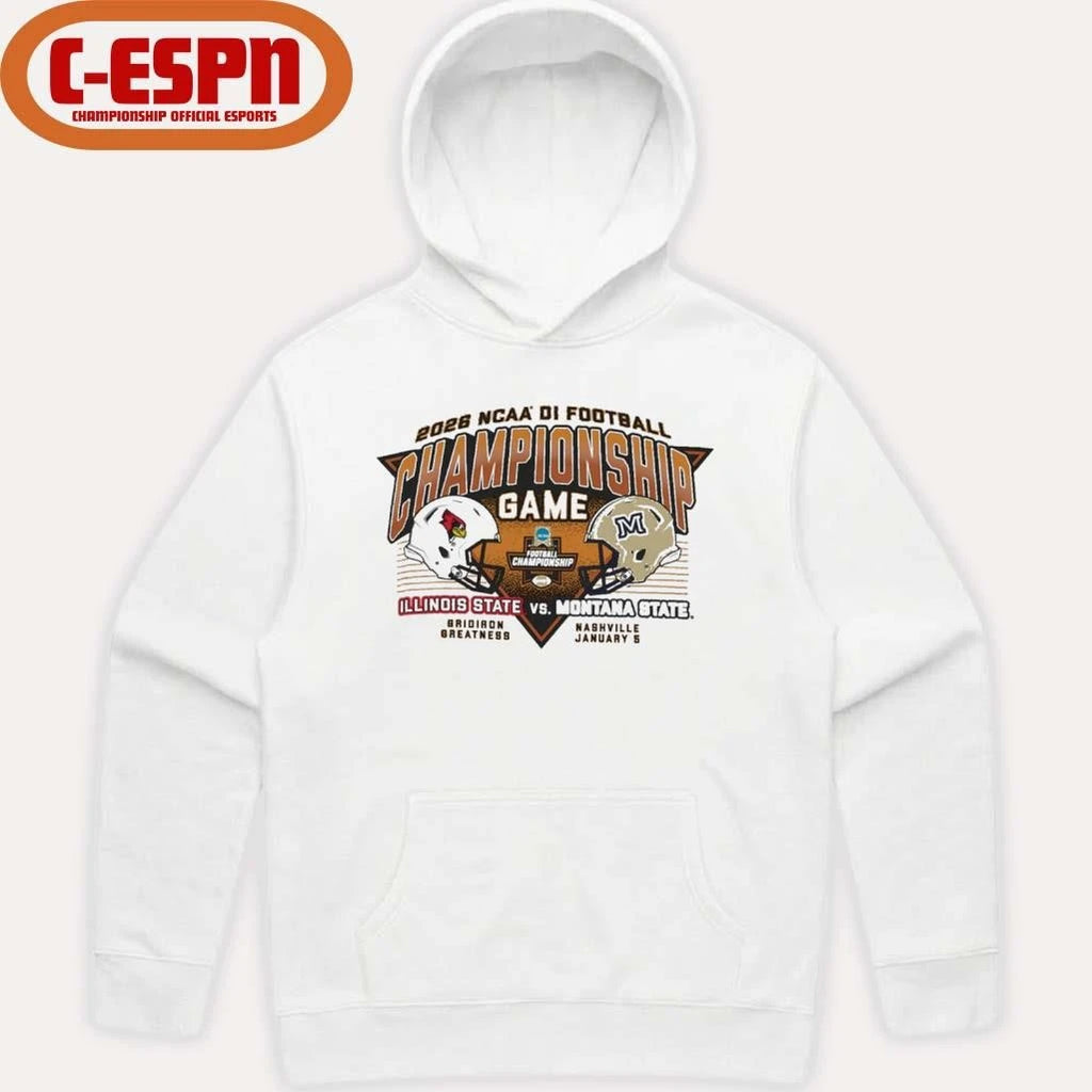 Official 2026 NCAA DI Football Championship Game Illinois State Vs Montana State Dueling Helmet Shirt