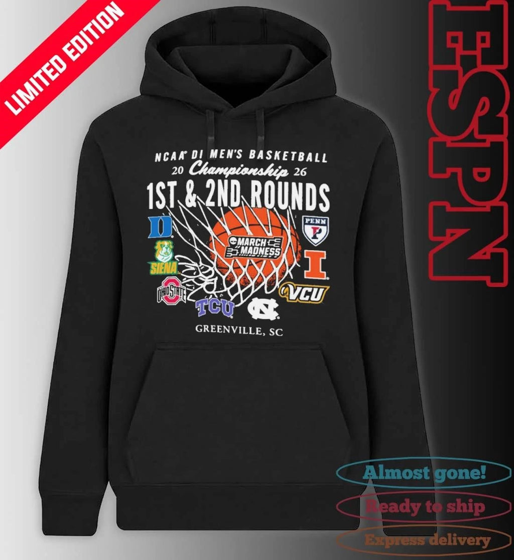 Official 2026 NCAA DI Men’s Basketball 1st, 2nd Rounds – Greenville, SC Shirt