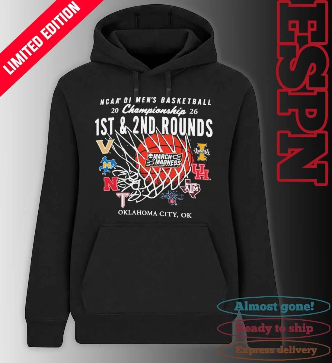 Official 2026 NCAA DI Men’s Basketball 1st, 2nd Rounds – Oklahoma City Shirt