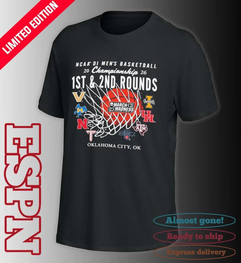Official 2026 NCAA DI Men’s Basketball 1st, 2nd Rounds – Oklahoma City Shirt