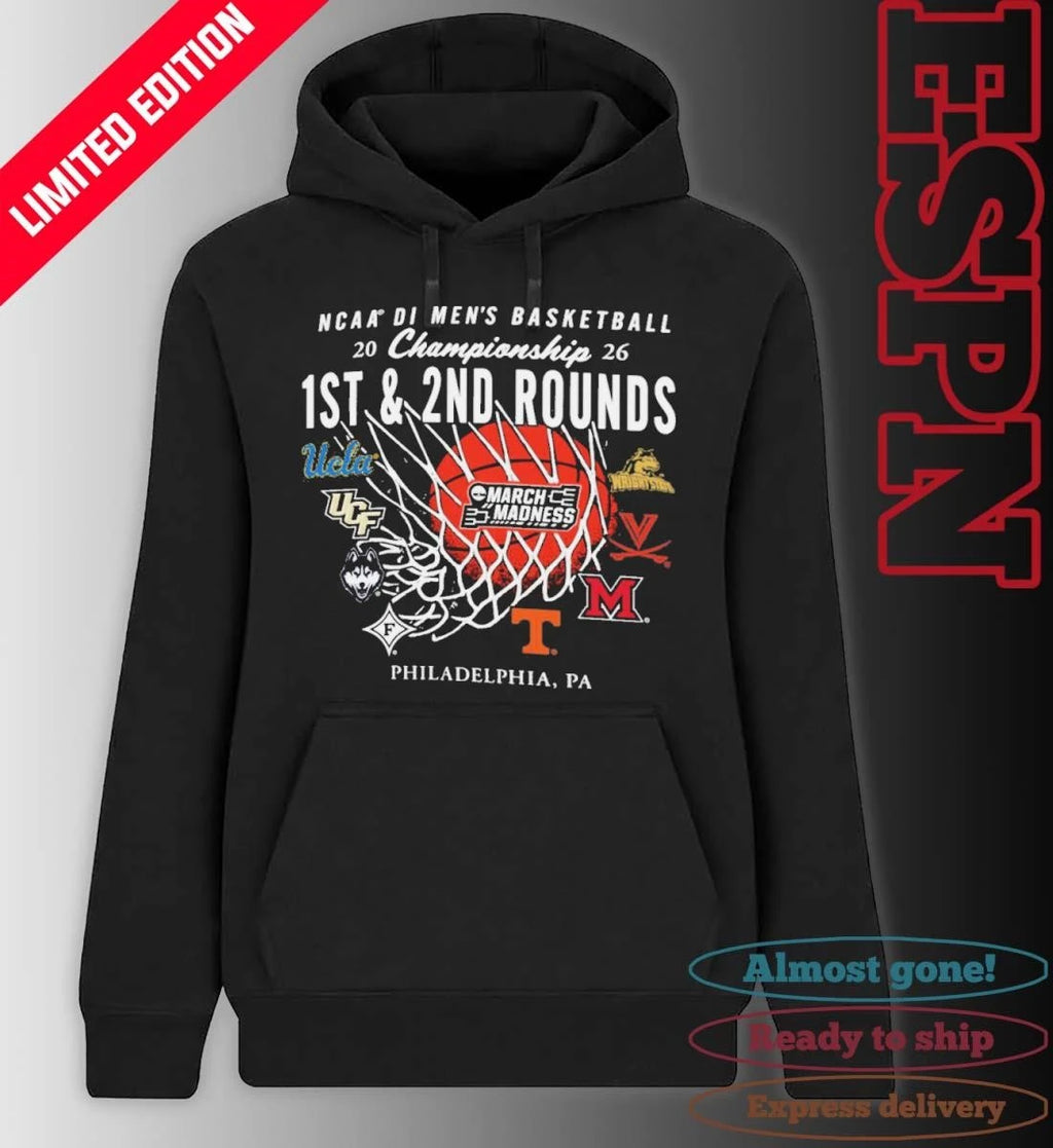 Official 2026 NCAA DI Men’s Basketball 1st, 2nd Rounds – Philadelphia Shirt