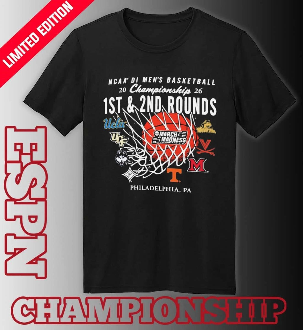 Official 2026 NCAA DI Men’s Basketball 1st, 2nd Rounds – Philadelphia Shirt