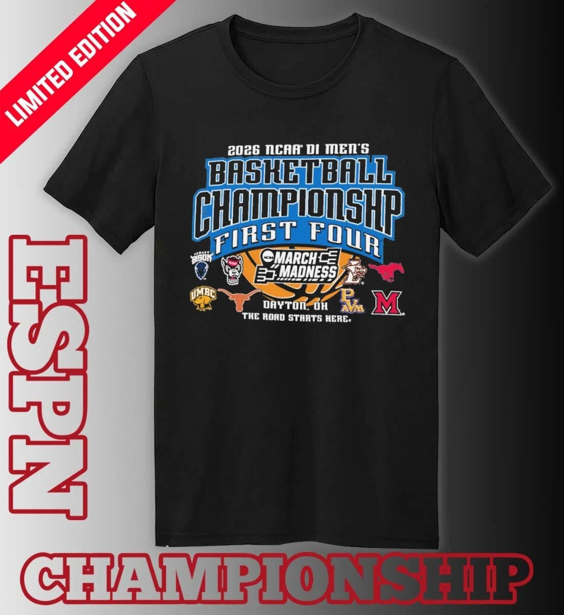 Official 2026 NCAA DI Men’s Basketball Championship – First Four Shirt