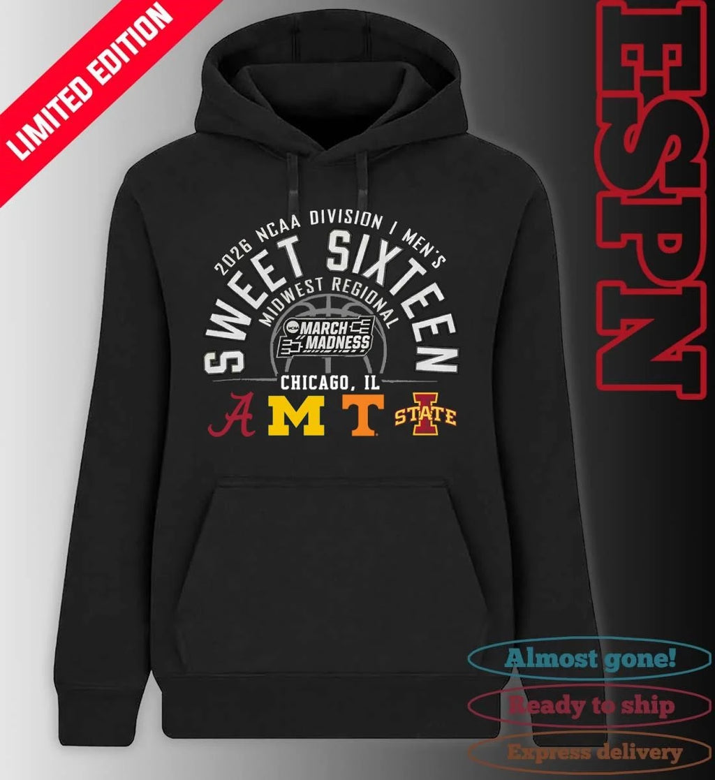 Official 2026 NCAA DI Men’s Basketball Sweet 16 Midwest Regional – Chicago, IL T-Shirt