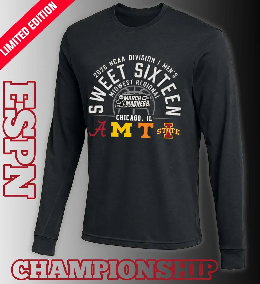 Official 2026 NCAA DI Men’s Basketball Sweet 16 Midwest Regional – Chicago, IL T-Shirt