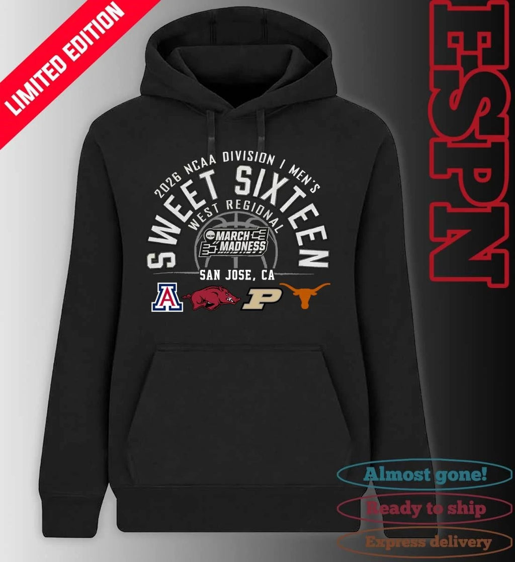 Official 2026 NCAA DI Men’s Basketball Sweet 16 West Regional – San Jose, CA T-Shirt