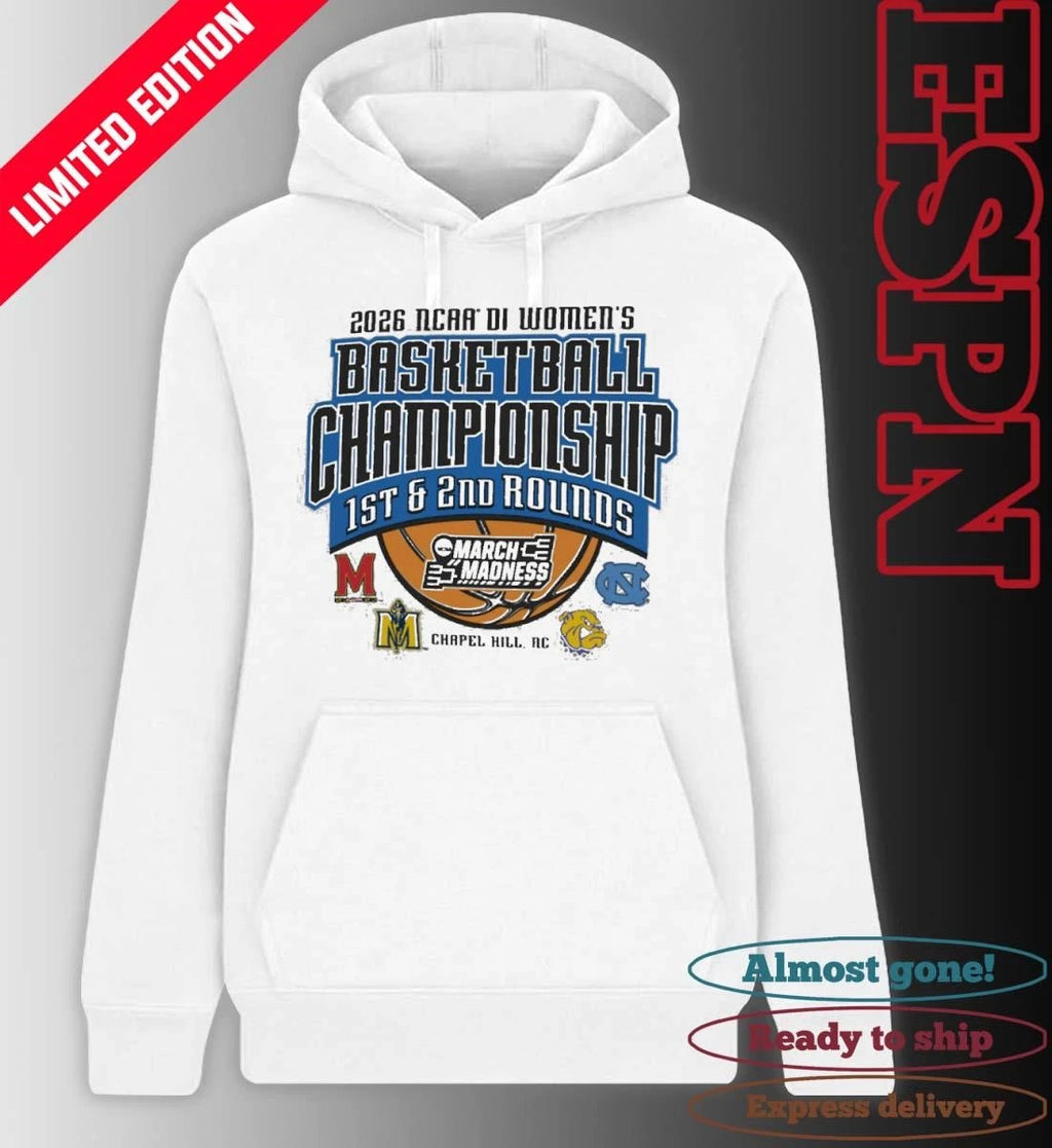 Official 2026 NCAA DI Women’s Basketball 1st, 2nd Rounds – Chapel Hill, NC Shirt