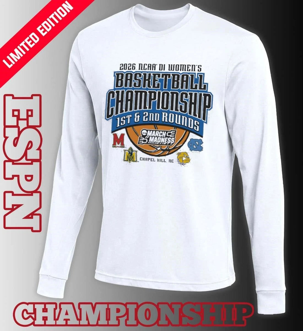 Official 2026 NCAA DI Women’s Basketball 1st, 2nd Rounds – Chapel Hill, NC Shirt