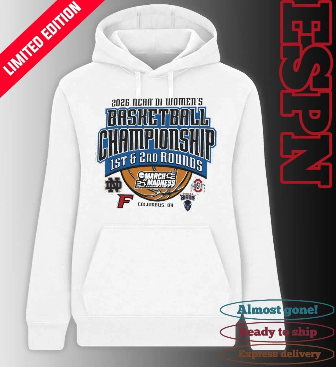 Official 2026 NCAA DI Women’s Basketball 1st, 2nd Rounds – Columbus, OH Shirt