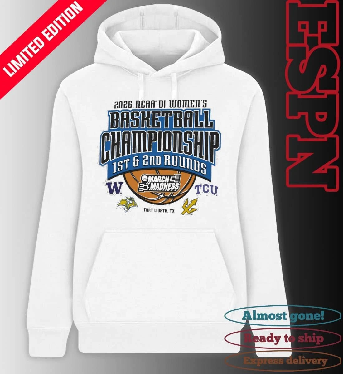 Official 2026 NCAA DI Women’s Basketball 1st, 2nd Rounds – Fort Worth, TX Shirt