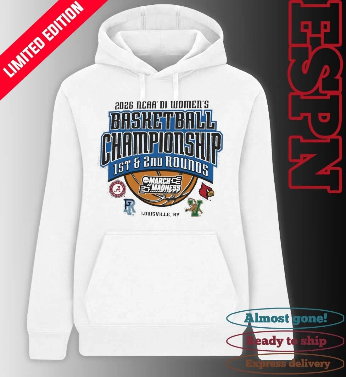 Official 2026 NCAA DI Women’s Basketball 1st, 2nd Rounds – Louisville, KY Shirt
