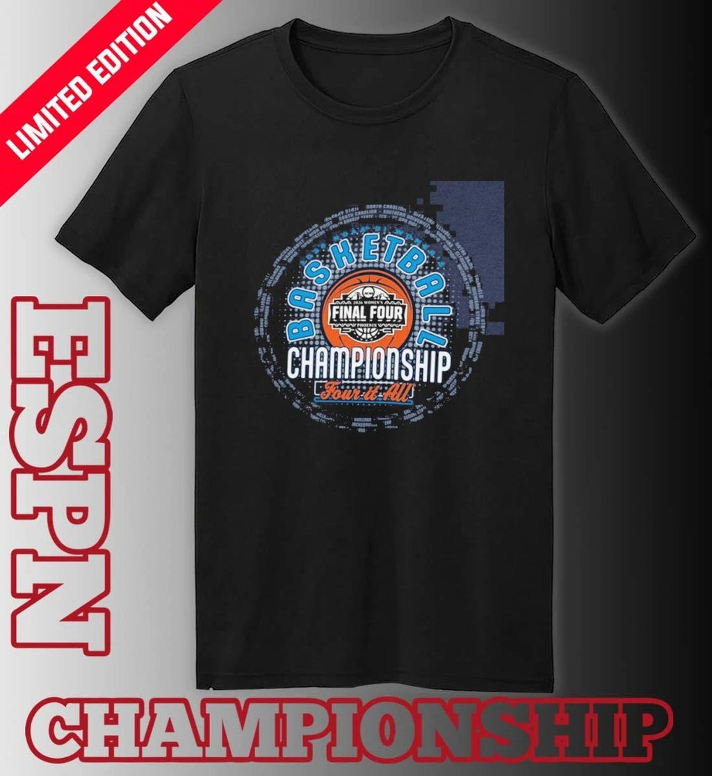 Official 2026 NCAA DI Women’s Basketball First Four Teams shirt