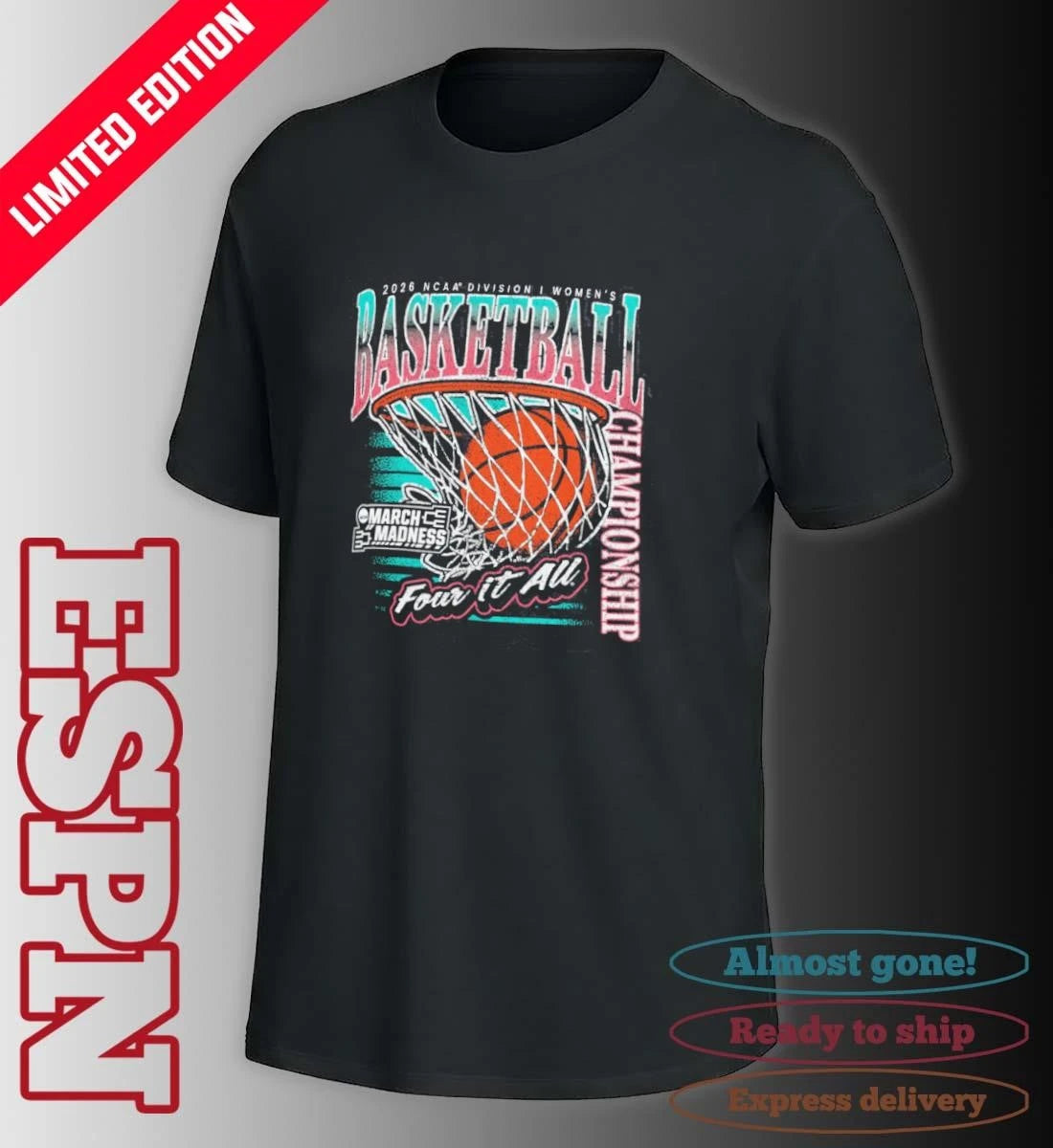 Official 2026 NCAA DI Women’s Basketball March Madness – First Four Shirt