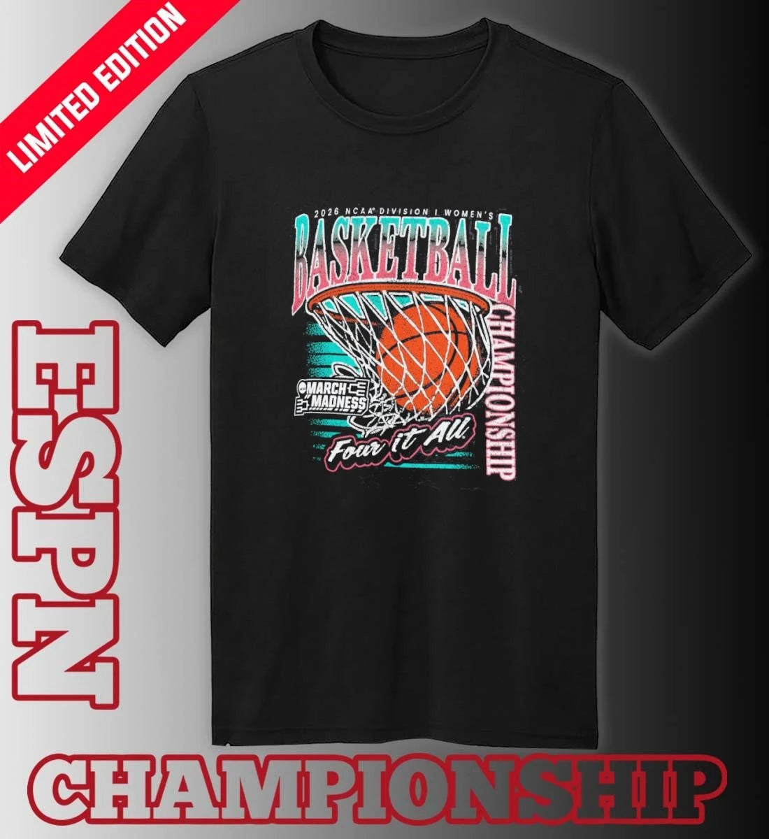 Official 2026 NCAA DI Women’s Basketball March Madness – First Four Shirt