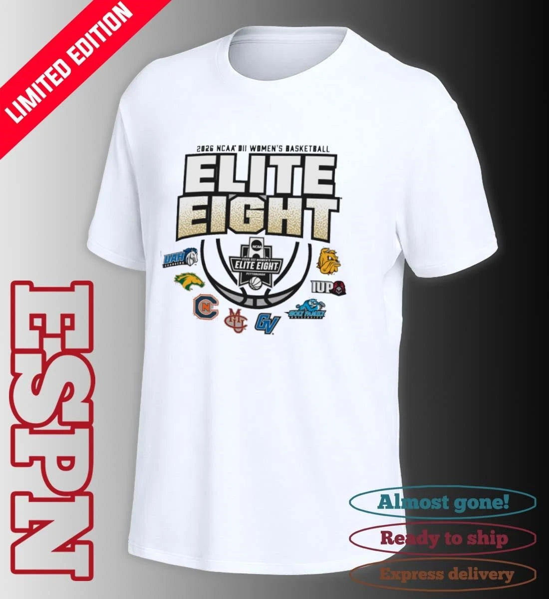 Official 2026 NCAA DII Women’s Basketball Championship Elite 8 T-Shirt