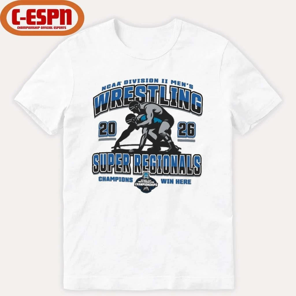 Official 2026 NCAA DII Wrestling Super Regionals T-Shirt