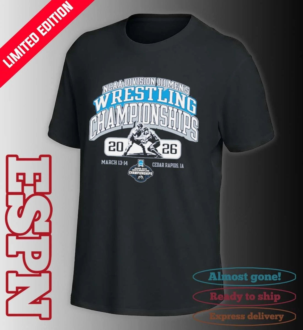 Official 2026 NCAA DIII Wrestling Championships Cedar Rapids, IA March 13-14 T-Shirt