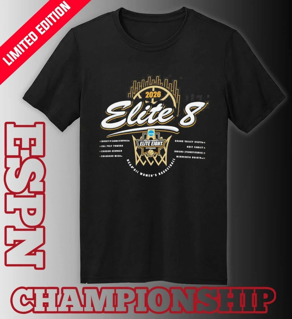 Official 2026 NCAA Division II Women’s Basketball Elite Eight T-Shirt
