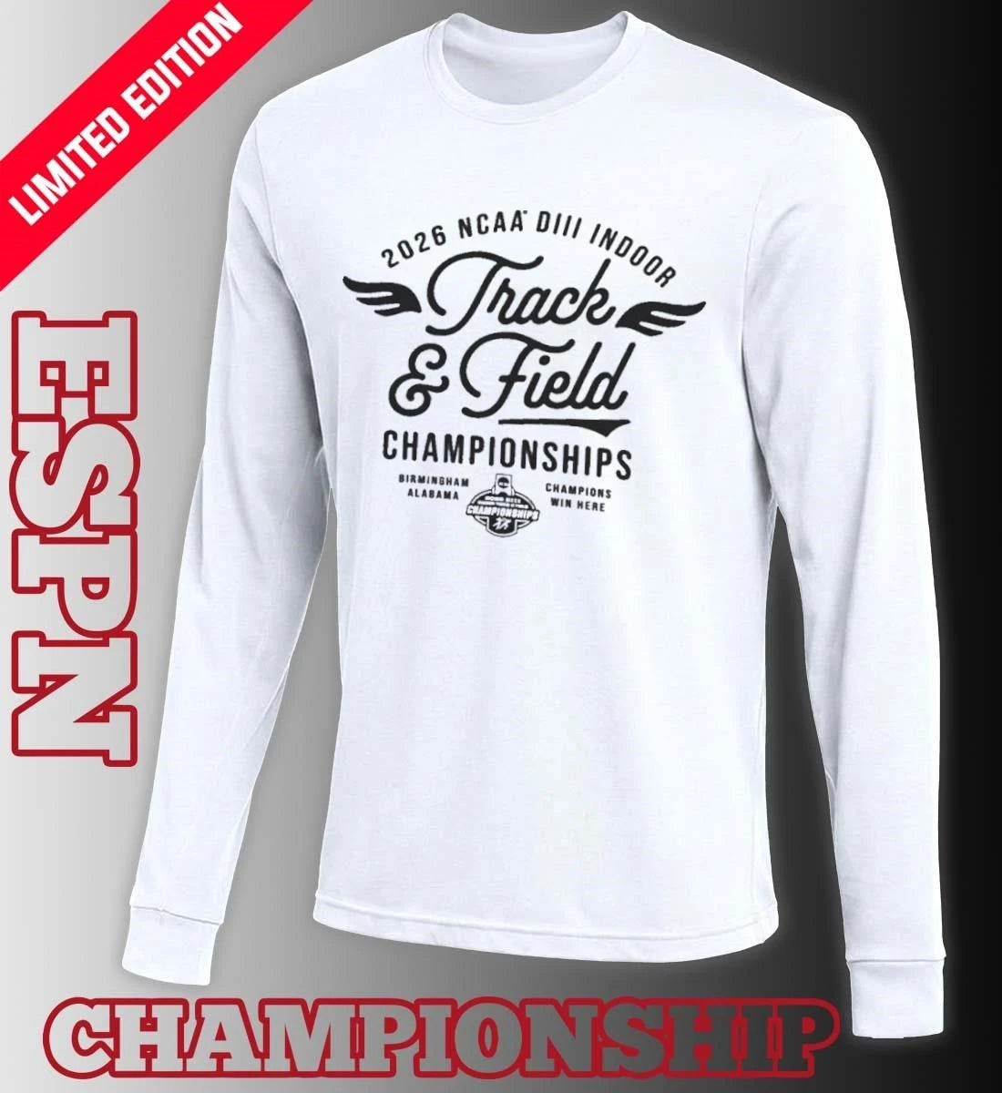 Official 2026 NCAA Division III Indoor Track &amp; Field Final Shirt