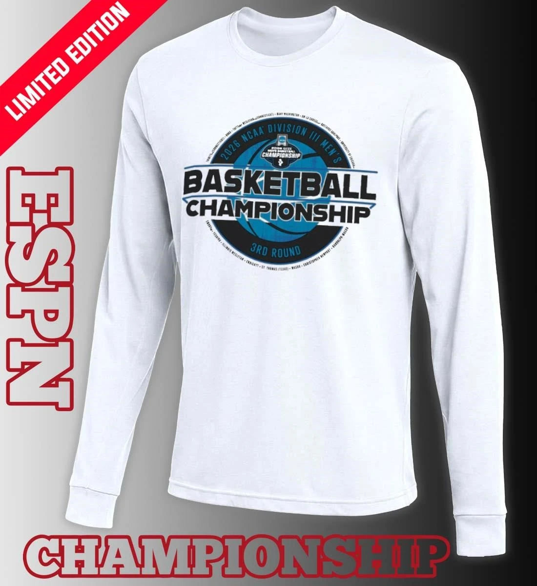 Official 2026 NCAA Division III Men’s Basketball 3rd Round T-Shirt