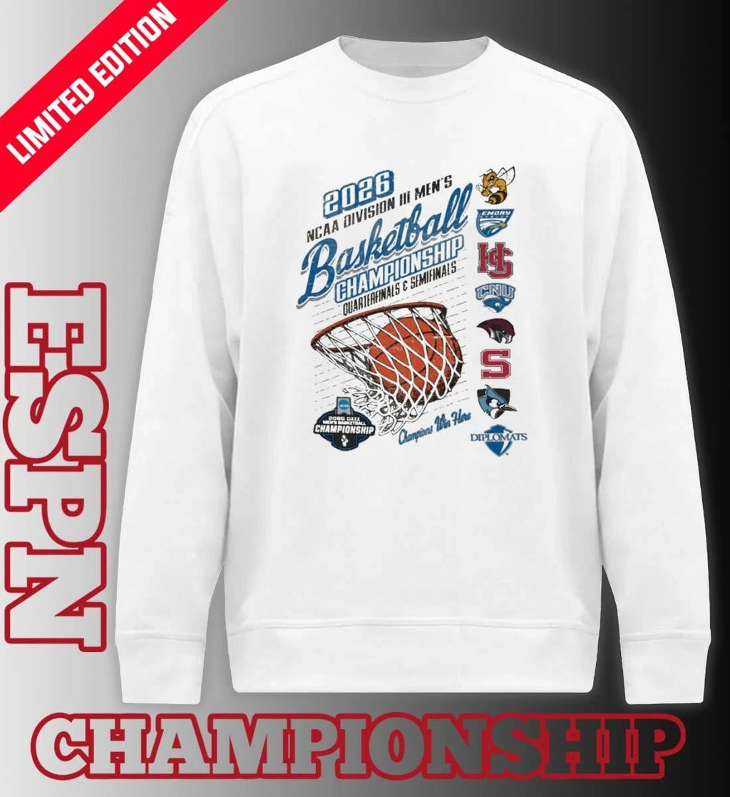 Official 2026 NCAA Division III Men’s Basketball Quarterfinals, Semifinals T-Shirt