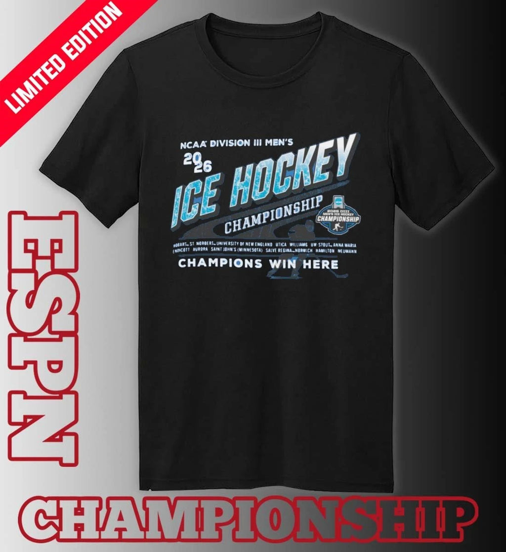 Official 2026 NCAA Division III Men’s Ice Hockey 1st Round T-Shirt